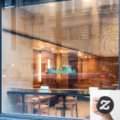 ボンジュールパリフランスウォーターカラーシルエットウィンドウ ウィンドウサイン (カフェ窓)