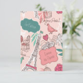 ボンジュールパリホリデイ&シースナースポストカード 招待状 (スタンド正面)