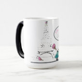 ボンジュールパリホワイトエッフェルタワー モーフィングマグカップ (正面左)