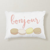 ボンジュールピンクフランスのマカロン アクセントクッション (正面)