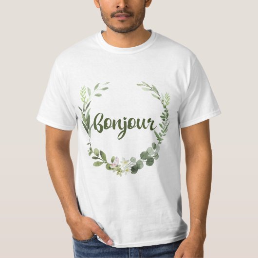 ボンジュールフランスのハロー Tシャツ (正面)