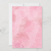 ボンジュールフランスのベビーウォーターカラーベビーシャワー 招待状 (裏面)