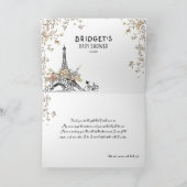 ボンジュールフランスのベ男女兼用ベビシャワー サンキューカード (内部)