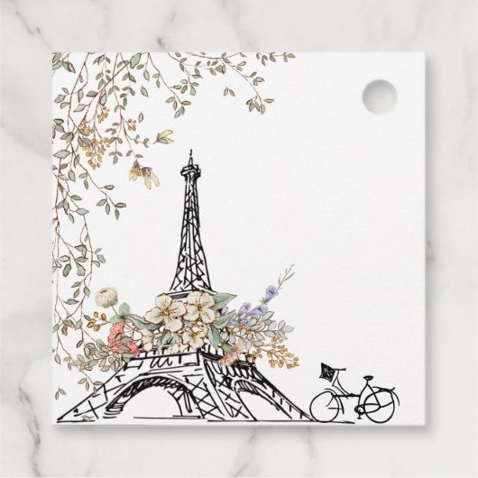 ボンジュールフランスのベ男女兼用ベビシャワー フェイバータグ (裏面)