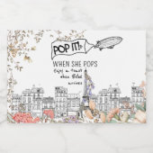 ボンジュールフランスのベ男女兼用ベビシャワー リキュールボトルラベル (シングルラベル)