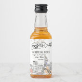 ボンジュールフランスのベ男女兼用ベビシャワー リキュールボトルラベル (正面)