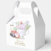 ボンジュールフローラマカロンミルクティベイビーシャワー フェイバーボックス (正面)