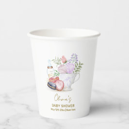 ボンジュールフローラマカロンミルクティベイビーシャワー 紙コップ
