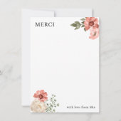 ボンジュールベエッフェルタワーパリベビーシャワー サンキューカード (裏面)