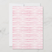 ボンジュールベパリエッフェルピンク花赤ちゃんシャワー 招待状 (裏面)