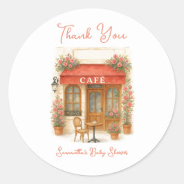 ボンジュールベパリカフェベビーシャワー ラウンドシール