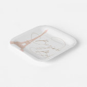 ボンジュールベパリベビッフランスのキシャワー ペーパープレート (傾斜あり)