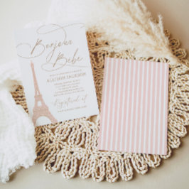 ボンジュールベパリベビッフランスのキシャワー 招待状