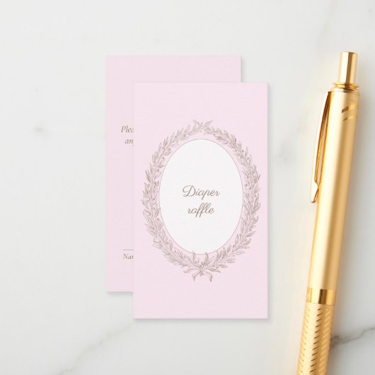 ボンジュールベピンクバロフランスのーク エンクロージャーカード (正面/裏面インサイチュ)