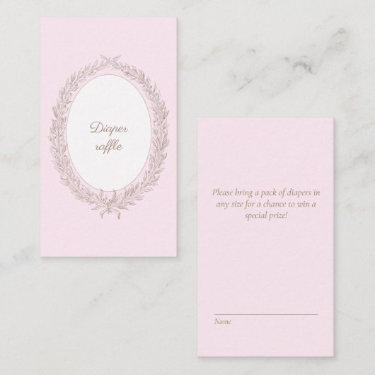 ボンジュールベピンクバロフランスのーク エンクロージャーカード (正面/裏面)