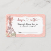 ボンジュールベピンクパリジャンおむつラッフルカード エンクロージャーカード (正面)