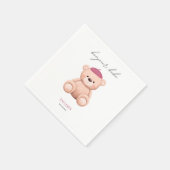 ボンジュールベフランスのイウォーターの色ベビーシャワーBa スタンダードカクテルナプキン (角)