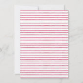 ボンジュールベフランスのエレファントベビーガールシャワーピンク 招待状 (裏面)