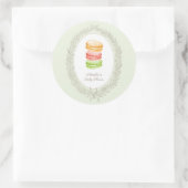 ボンジュールベフランスのパティッセリーマカローンズグリーン ラウンドシール (バッグ)