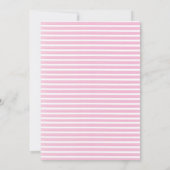 ボンジュールベフランスのパリピンクバニーベビーシャワー 招待状 (裏面)