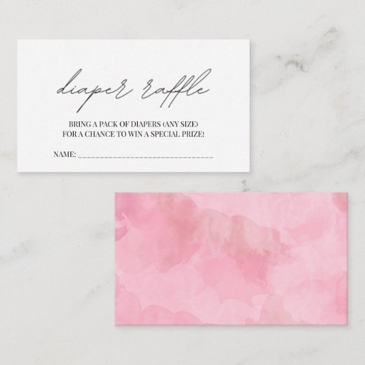 ボンジュールベフランスのビーシャワーおむつラッフルエンクル エンクロージャーカード (正面/裏面)