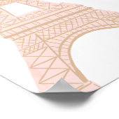 ボンジュールベフランスのブパリベビシャワーウェルカムサイン ポスター (角)