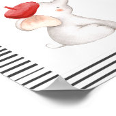 ボンジュールベフランスのブパリベビシャワーサイン ポスター (角)