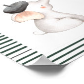 ボンジュールベフランスのブパリベビシャワーサイン ポスター (角)