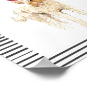 ボンジュールベフランスのブパリベビシャワーサイン ポスター (角)