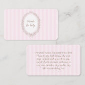 ボンジュールベフランスのブピンクバロックベビー エンクロージャーカード (正面/裏面)
