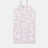 ボンジュールベフランスのブロマンチック女の子ベビシャワー ギフトタグ (裏面)