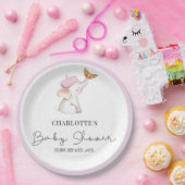 ボンジュールベフランスのブロマンチック女の子ベビシャワー ペーパープレート (パーティー)