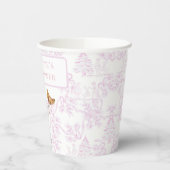 ボンジュールベフランスのブロマンチック女の子ベビシャワー 紙コップ (左)