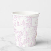 ボンジュールベフランスのブロマンチック女の子ベビシャワー 紙コップ (右)