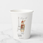 ボンジュールベフランスのベウサギ赤ちゃんシャワー 紙コップ (裏面)