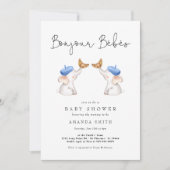 ボンジュールベフランスのベエレファントボーイシャワーホテル 招待状 (正面)