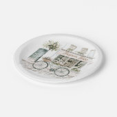 ボンジュールベフランスのベビーシャワー ペーパープレート (アングル)