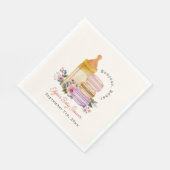 ボンジュールベフランスのベマカロン&ミルベビーシャワー スタンダードランチョンナプキン (角)