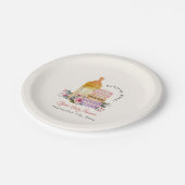 ボンジュールベフランスのベマカロン&ミルベビーシャワー ペーパープレート (アングル)