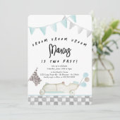 ボンジュールベフランスのペンギン中性ベビーシャワーI 招待状 (スタンド正面)