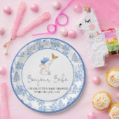 ボンジュールベフランスのロマンチックな女の子ベビシャワーパップ ペーパープレート (パーティー)
