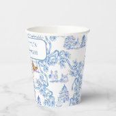 ボンジュールベフランスのロマンチックな女の子ベビシャワーパップ 紙コップ (左)