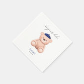 ボンジュールベフランスのーウォーターカラーベビーベイビーシャワー スタンダードカクテルナプキン (角)