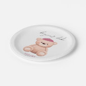 ボンジュールベフランスのーウォーターカラーベビーベイビーシャワー ペーパープレート (アングル)