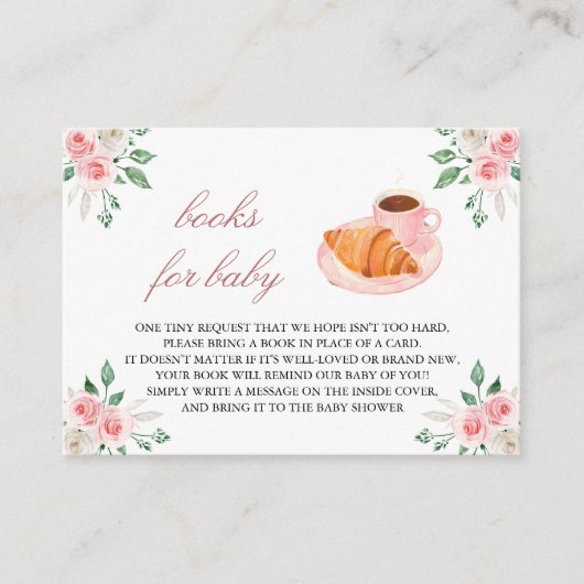 ボンジュールベフランスのーカフェピンクフローラブックリクエスト エンクロージャーカード (正面)