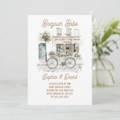 ボンジュールベフローラフランスのベビーシャワー 招待状 (スタンド正面)