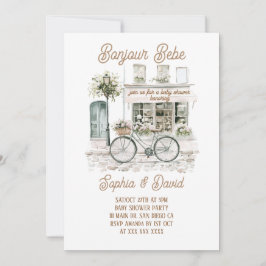 ボンジュールベフローラフランスのベビーシャワー 招待状