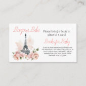 ボンジュールベベパリジャンフローラブックベビシャワーゲーム エンクロージャーカード (正面)