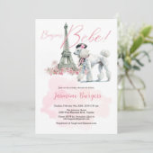 ボンジュールベベパリベビーシャワー招待状 招待状 (スタンド正面)