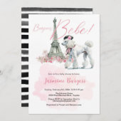 ボンジュールベベパリベビーシャワー招待状 招待状 (正面/裏面)